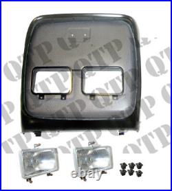 For Massey Ferguson Grill & Nose Cone Kit with Headlamps 4200 4300