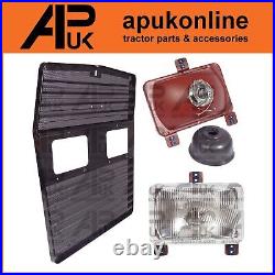 Front Grill Grille + Headlight Lamp Kit for Massey ferguson 365 375 390 Tractor