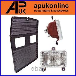 Front Grill Grille + Headlight Lamp Kit for Massey ferguson 365 375 390 Tractor